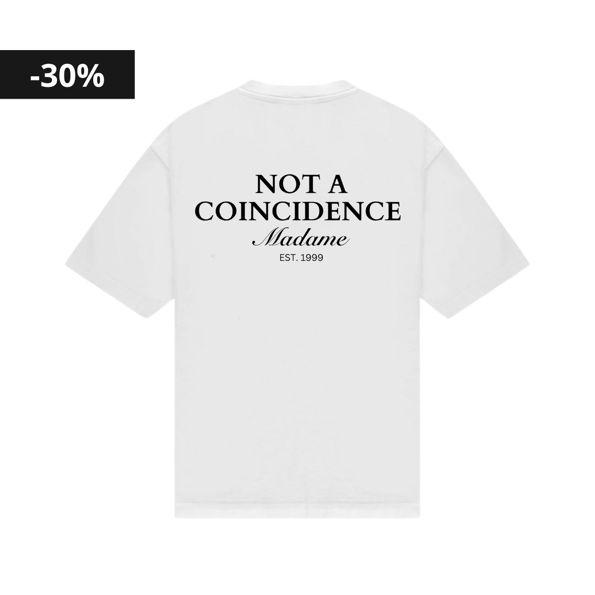 COINCIDENCE TEE WHITE & BLACK