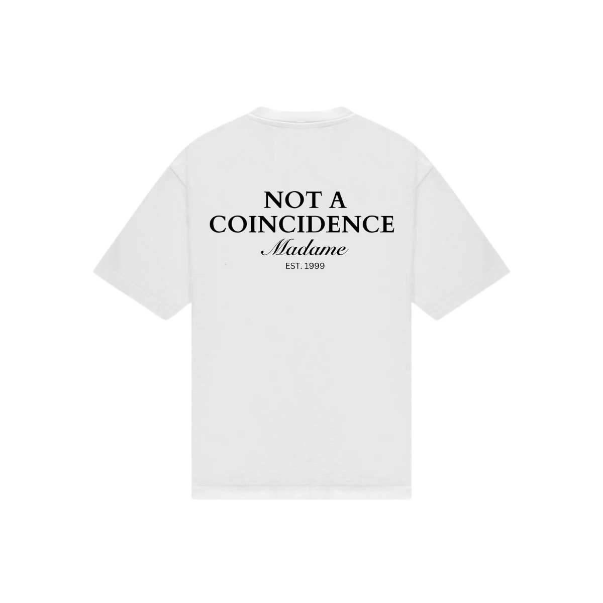 COINCIDENCE TEE WHITE & BLACK