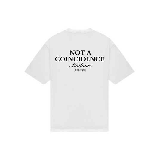 COINCIDENCE TEE WHITE & BLACK