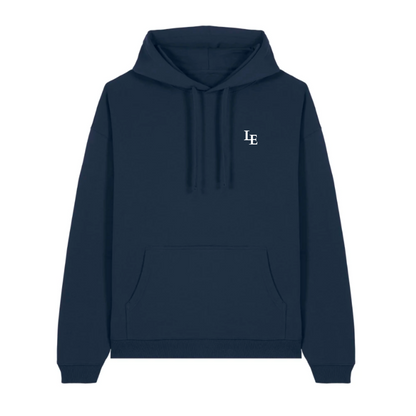 Donker blauwe hoodie