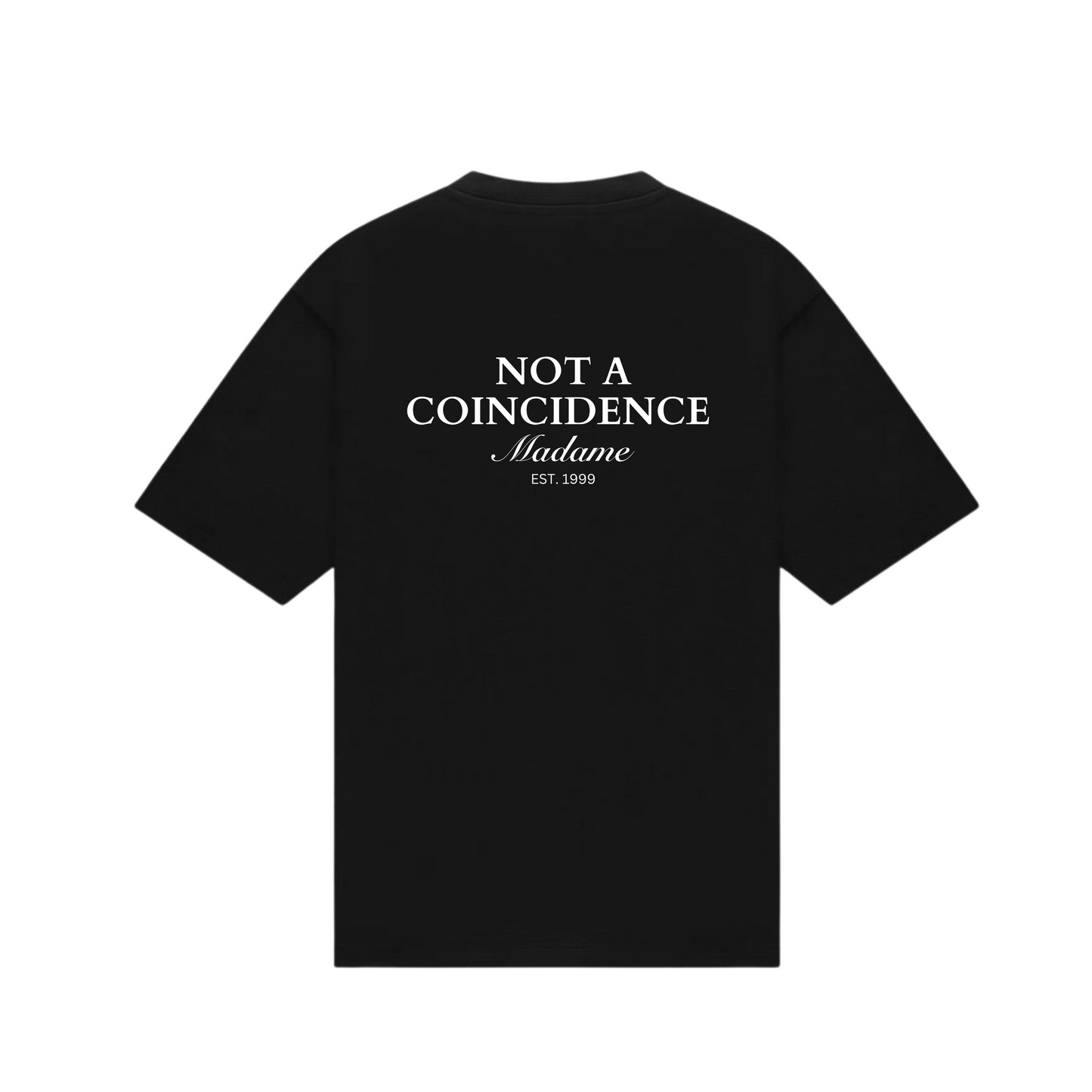 COINCIDENCE TEE WHITE &amp; BLACK